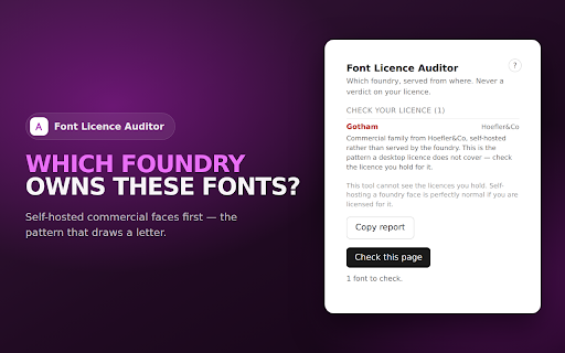 Font Licence Auditor — License Checker screenshot 1