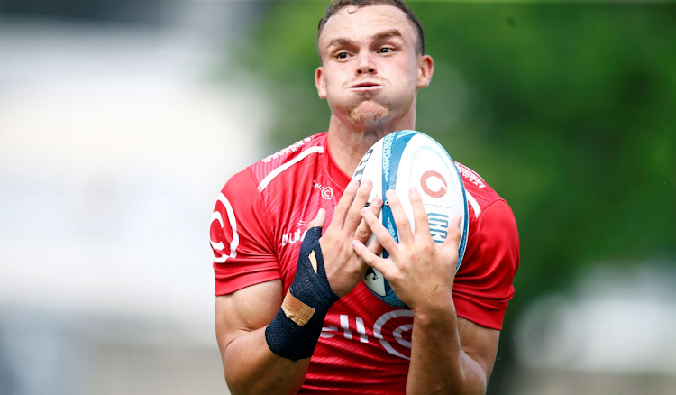 Sharks flyhalf Curwin Bosch during a training session at Kings Park on February 14, 2023.