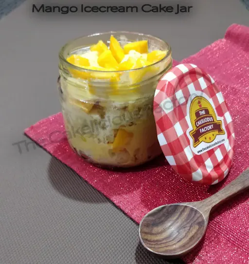 Mango Ice Cream Cake Jar