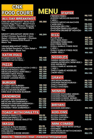 Cnk Pizzeria menu 1