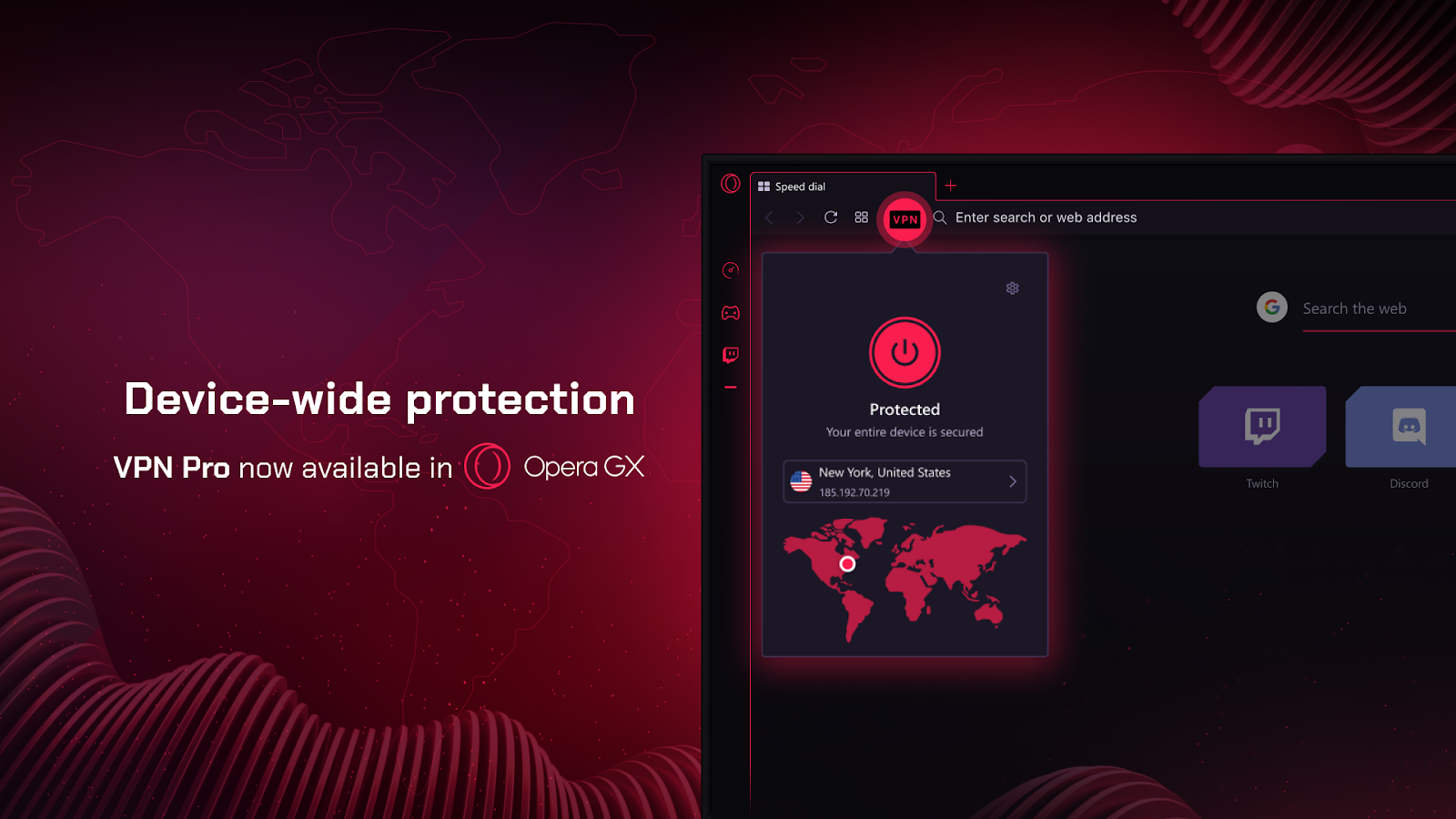 Game like nobody's business. Device-wide VPN Pro now available in Opera GX  for desktop - Blog