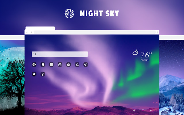 Night Sky HD Wallpaper New Tab Theme