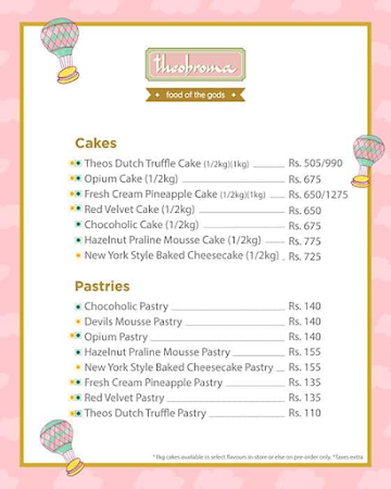 Theobroma menu 