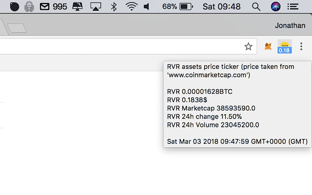 RevolutionVR (RVR) assets price ticker