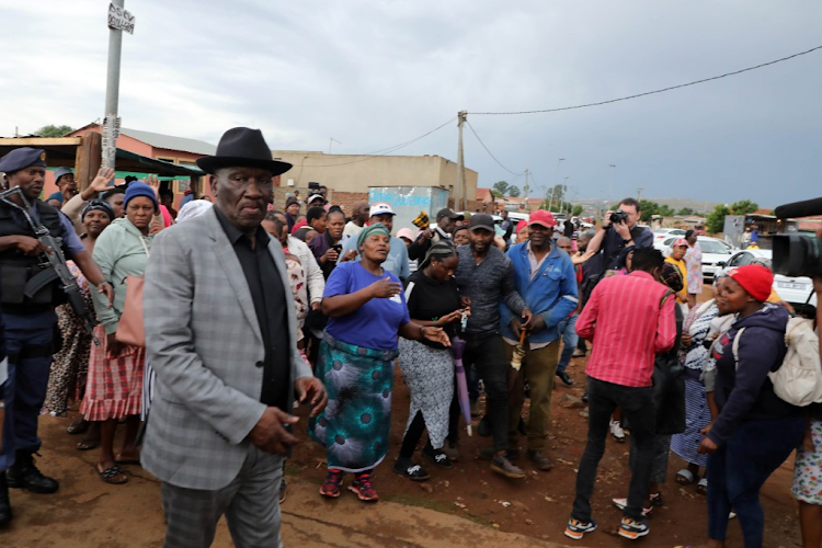 Police minister Bheki Cele held an imbizo in Finetown, south of Johannesburg, earlier this week following the shooting of seven people last month.