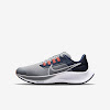 air zoom pegasus 38 particle gray / midnight navy / orange / white