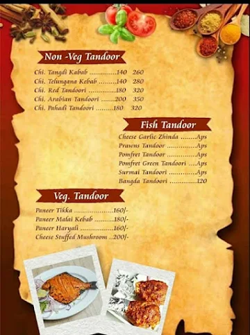 Maaster Chef menu 