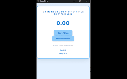 Cube Timer Extension