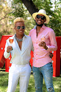 Radio and television personality Somizi Mhlongo and Mohale Motaung.  