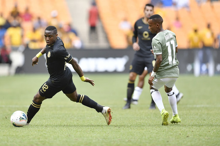 George Maluleka of Kaizer Chiefs and Bradley Ralani of Cape Town City FC during the Absa Premiership match between Kaizer Chiefs and Cape Town City FC at FNB Stadium on January 12, 2020 in Johannesburg, South Africa.