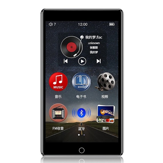 Máy nghe nhạc ipod Mp3 Mp4 Ruizu H1 8GB Màn Hình full Cảm ứng Bluetooth 5