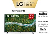 [Mã Elbau4 Giảm 4% Đơn 500K] Smart Uhd Tivi Lg 43 Inch 4K 43Up7720Ptc - Model 2021 - Miễn Phí Lắp Đặt