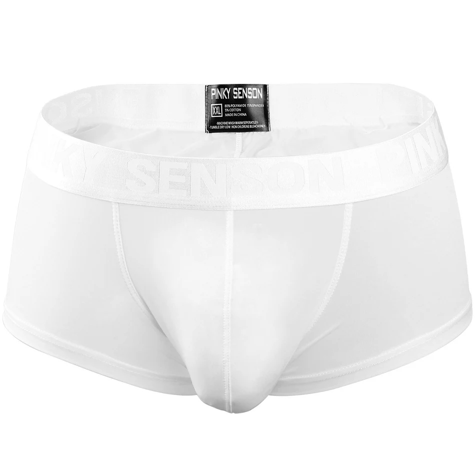 Men's Nylon Ice Silk Boxer Underwear, Wide Rubber Band, Low Waist, Sexy & Comfortable for All Day Wear and Support.