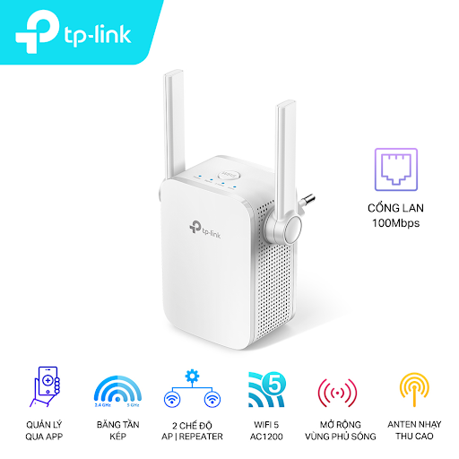 Bộ Mở Rộng Sóng Wi-Fi AC1200 TPLink RE305