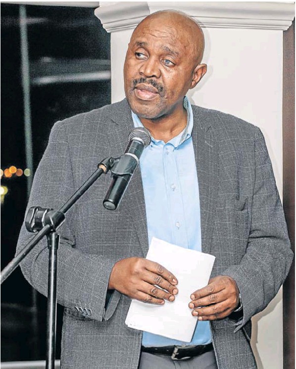 African Pioneer Group CEO Stephen Dondolo addresses site owners and other dignitaries at the Pioneer Slots Site Owners Awards Dinner in Port Elizabeth