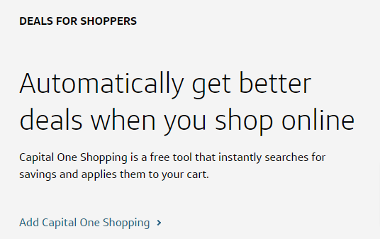 Capital One Shopping — Automatically get better deals when you shop online