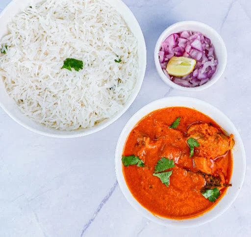 Tawa Chicken Masala & Rice