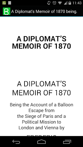 A Diplomat's Memoir of 1870