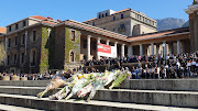 Students at UCT gather to pay respects and speak out against gender-based violence on Tuesday September 3. 