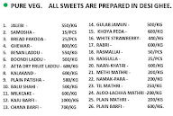 Kanha Sweets And Namkeen menu 1