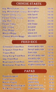 Ashirwad Palace menu 4