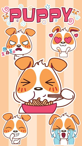 GO Keyboard Puppy Sticker