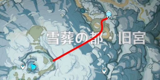 原神 山に隠されし物の攻略チャート ドラゴンスパインの欠片の場所 げんしん 神ゲー攻略