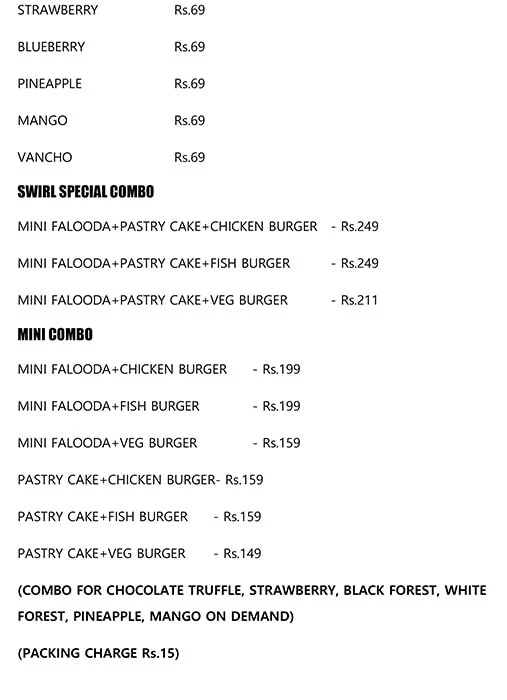 Swirl menu 