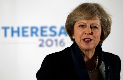 Britain's Home Secretary Theresa May speaks during her Conservative party leadership campaign at the Institute of Engineering and Technology in Birmingham, Britain July 11, 2016. REUTERS