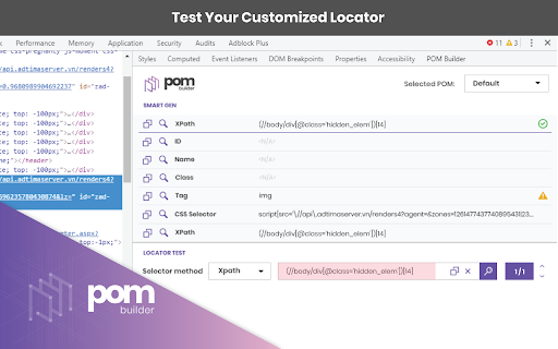 POM Builder – Auto-generate CSS/XPath Locator