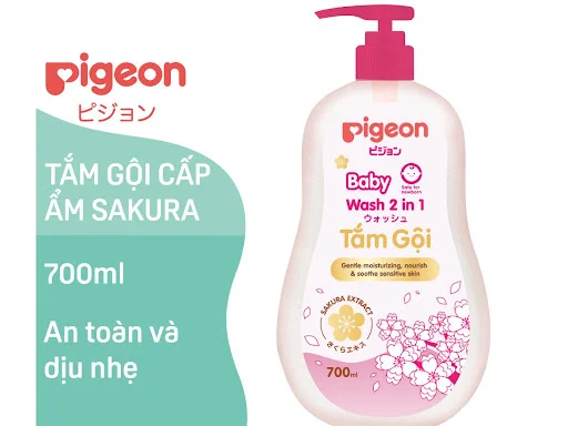 Sữa tắm gội cho bé Pigeon Sakura 700ml