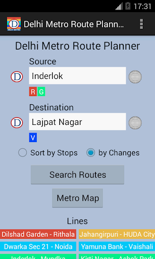 Delhi Metro Route Planner