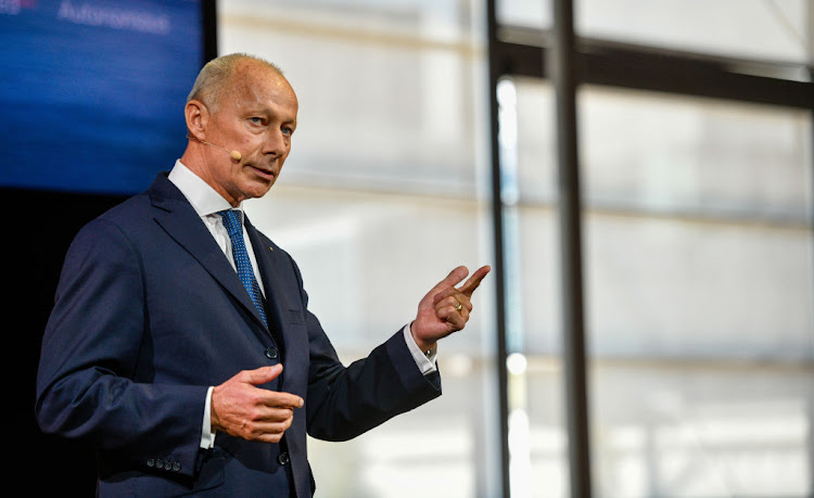 Renault's chair Thierry Bollore at the Renault press conference at the IAA Frankfurt Motor Show on September 10 2019 in Frankfurt am Main, Germany.