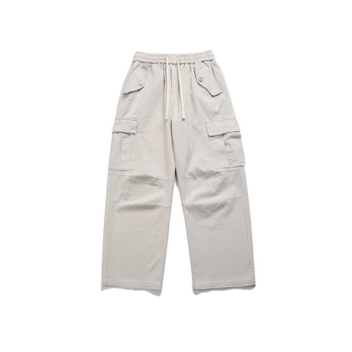 Title 15, Mens solid color straight-leg trousers with th...