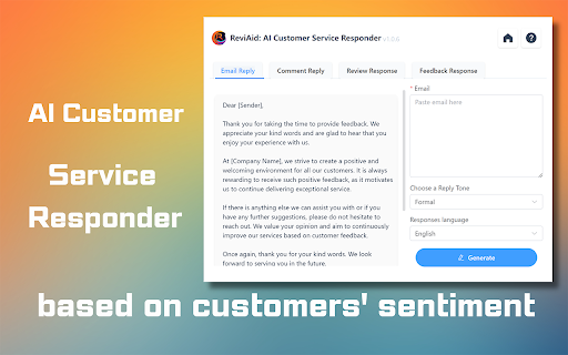 AI Response Generator for Email Review Reply