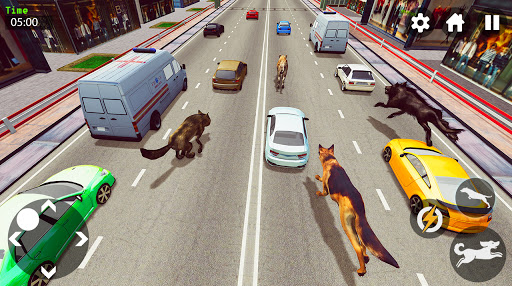 Dog Race Game City Racing