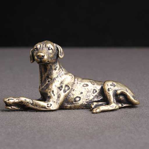 Title 5, Brass Distressed Chinese Zodiac Dog Desktop Dec...