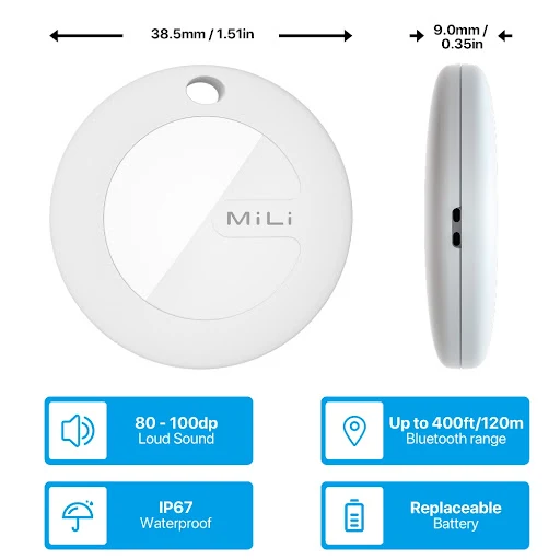 Thiết bị định vị MiLi MiTag HD-P16 - Hàng chính hãng (Trắng)