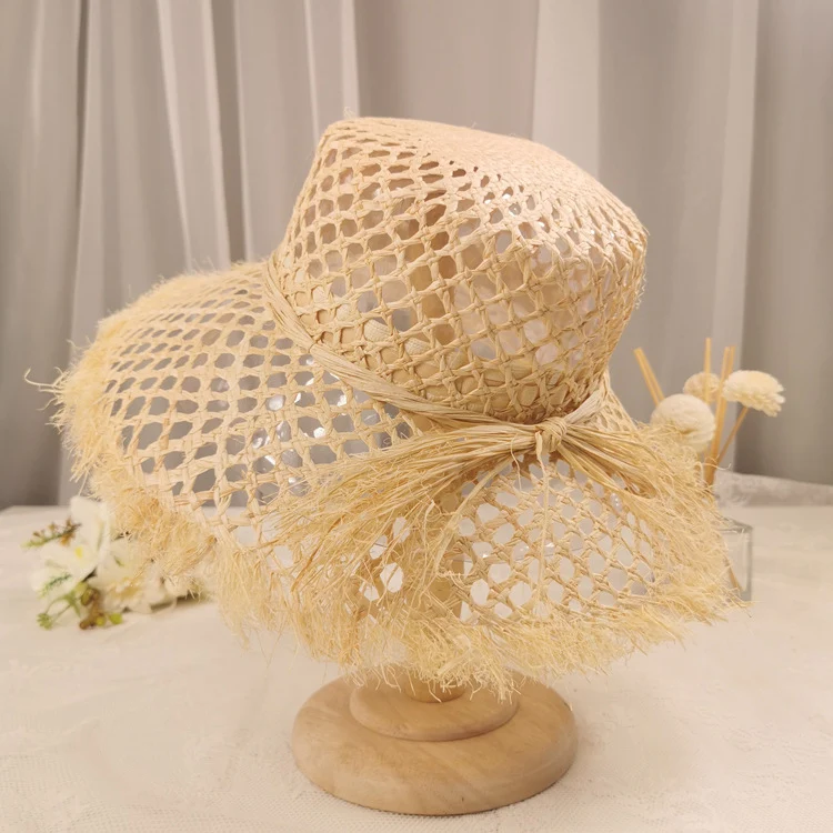 Title 5, Trendy Franse raffia hoed in vintage stijl, per...