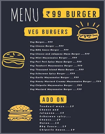 99 Burger menu 