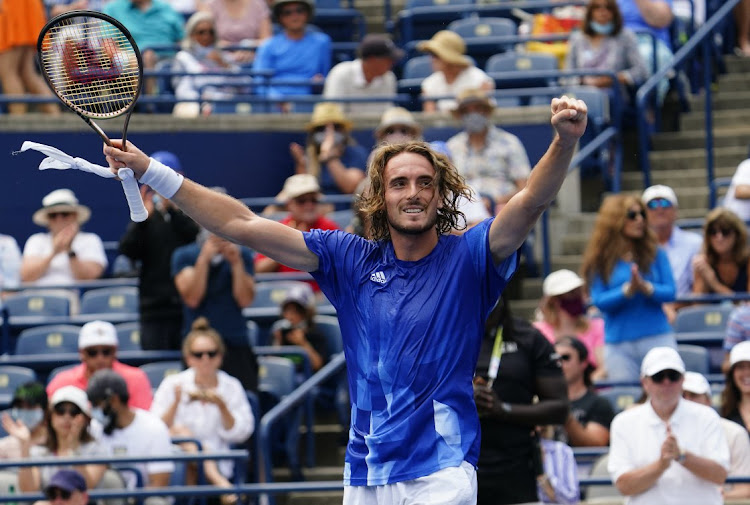 Stefanos Tsitsipas. Picture: USA TODAY SPORTS/JOHN E. SOKOLOWSKI