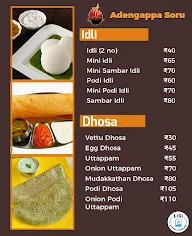 Adengappa Soru menu 2