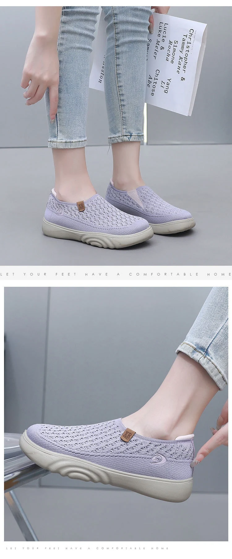 Title 12, Zapatos casuales antideslizantes sin cordones c...