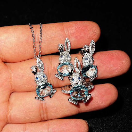 Title 1, Imitation Natural Sky Blue Topaz Stone Pendant ...