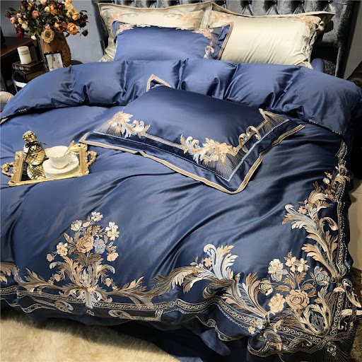 Title 5, Four-Piece Home Textile High-End Embroidery Bed...