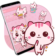 Cute Pink Kitty Theme Kawaii Sweet icon 1.1.3 Icon