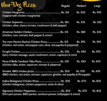 Pizza O' Bello menu 