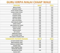 Guru Kirpa Malai Chaap Wale menu 2