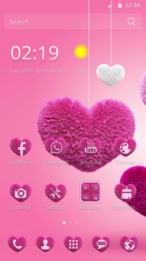 Android application Sweet Hearts Theme screenshort