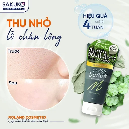 Mặt nạ đất sét ROLAND chăm sóc lỗ chân lông 100g